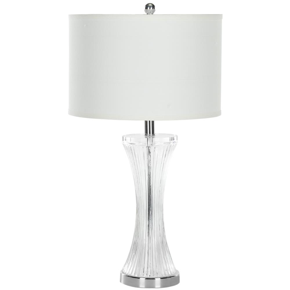 Safavieh LIT4051A ZELDA GLASS SILVER NECK AND BASE TABLE LAMP